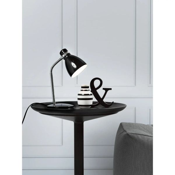 Biurkowa lampka na peszlu Cyclone 73065003 do gabinetu czarny