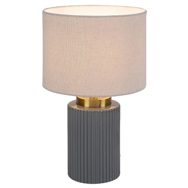 Nocna lampa stołowa Glovy 74045 tuba ceramiczna szary
