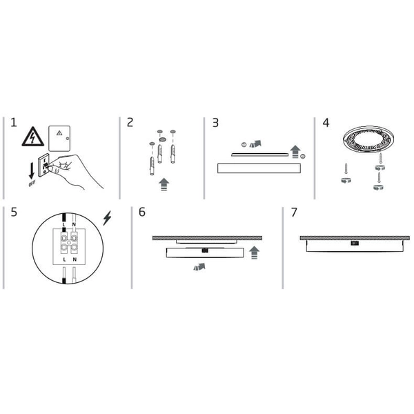 Salonowa lampa Lid Round 10415 Nowodvorski LED 15W 4000K natynkowa czarna