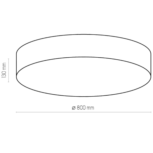 Lampa sufitowa kuchenna Rondo 2443 TK Lighting okrągła z tkaniny biała