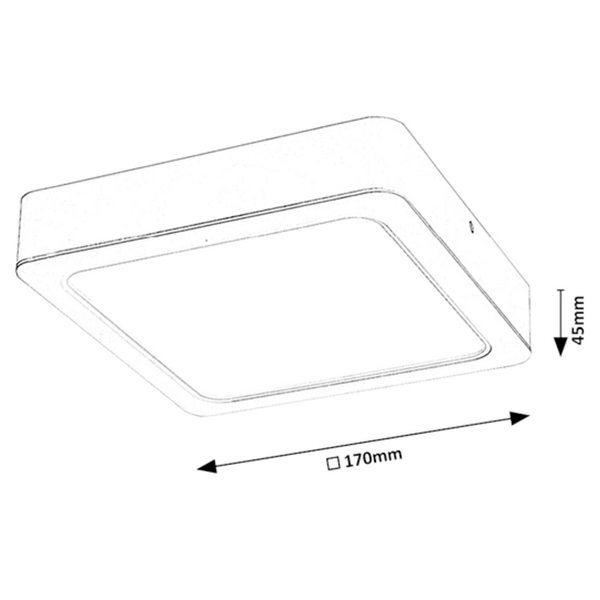 Biała lampa przysufitowa Shaun 3175 LED 18W 4000K do salonu biały
