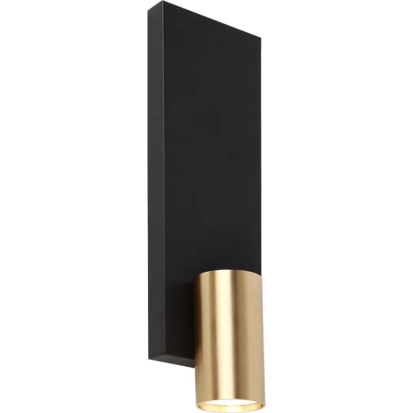 Kinkiet ścienny tuba GENESIS ML0379 nad łóżko metalowy czarny złoty
