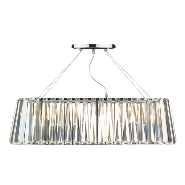 Wisząca lampa kryształowa CECILIA CEC0350 glamour chrom