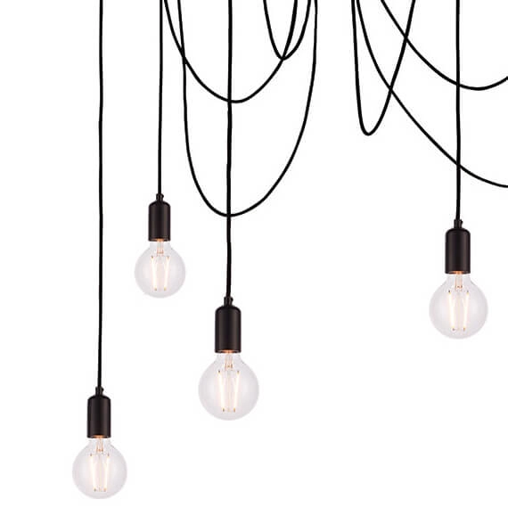 Wisząca lampa pająk do salonu Studio 76583 nad stół czarny