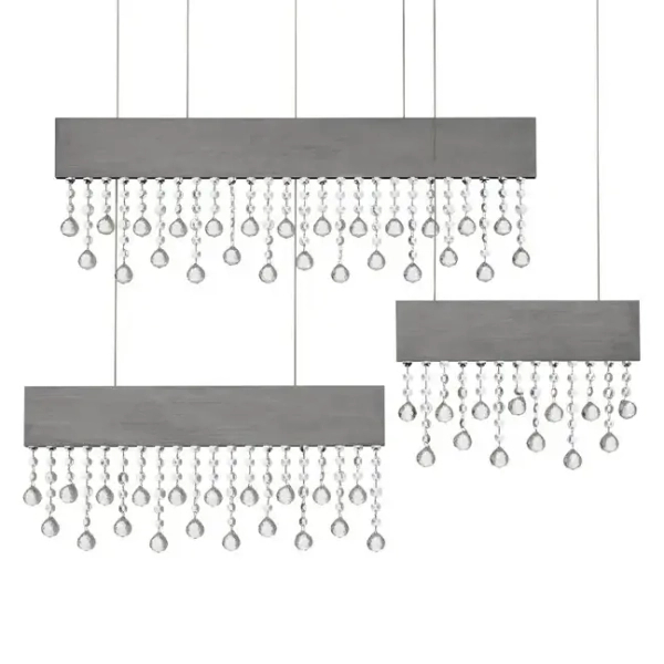 Potrójna lampa wisząca OLEVIRA LE45149 LED 84W 3500K ściemnialna szara