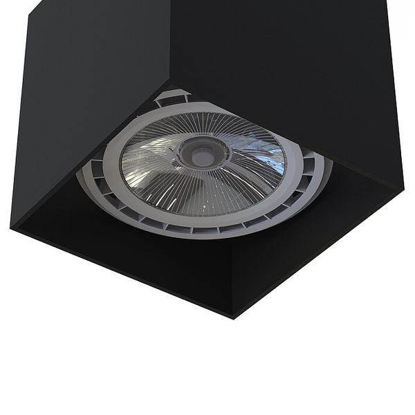 Punktowa lampa sufitowa Cobble 7790 czarny spot kostka do jadalni