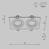 Wpuszczana lampa sufitowa Atom DL024-2-02B spot czarny