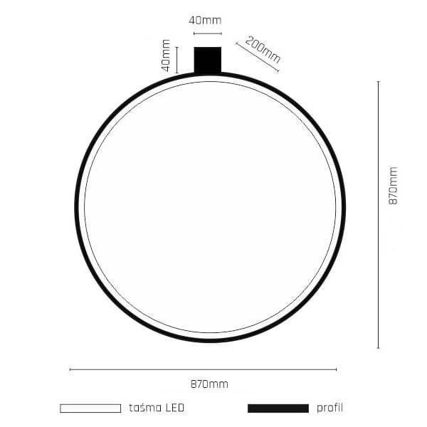 Ścienna lampa Agaro 4314 Shilo LED 26W 3000K pierścień złota