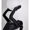 Lampa podłogowa ARTEMIS czarna biała AZ6783 1xE27 kulista do salonu