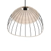 Ratanowa lampa wisząca SANDRINE R36211032 czarny naturalny