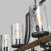 Lampa wisząca podłużna QN-ANGELO8-ISLE drewniana czarna