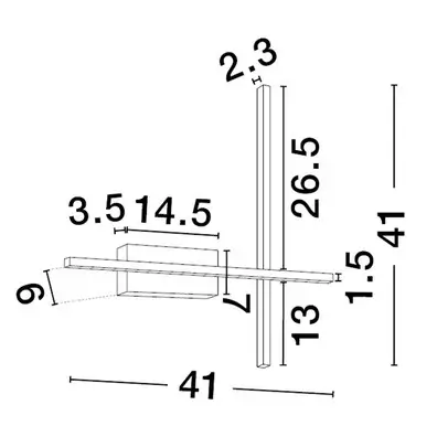 Ścienna lampa ramki CATERVO LE45472 LED 14W 3200K do sypialni białe