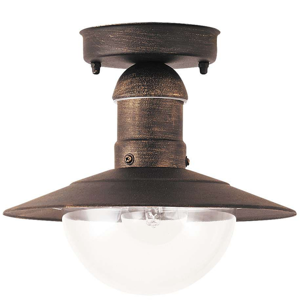 Zewnętrzna LAMPA sufitowa stropowa OSLO 8736 Rabalux industrialna OPRAWA ogrodowa outdoor IP44 antyczne złoto