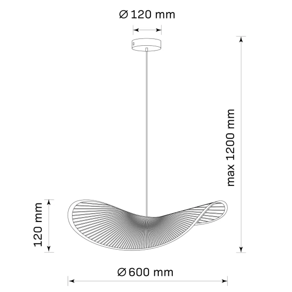 Wisząca lampa bambusowa Capri 329127 nad wyspę eco beżowa