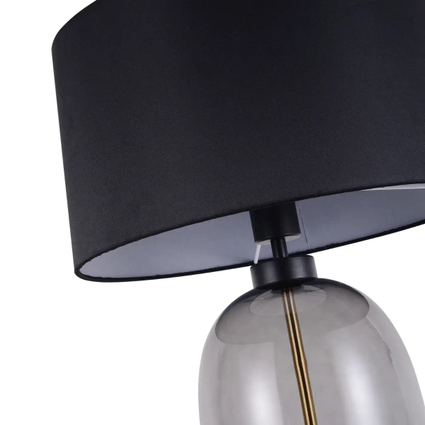 Stołowa lampa do salonu Amur LP-919/1T smoked przydymiona czarny