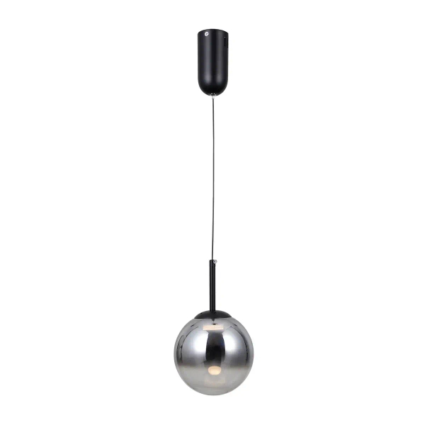 Kulista lampa wisząca Velada PND-34381-1-BK LED 5W 3000K czarny przydymiony