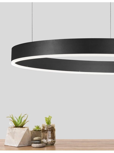 Wisząca lampa pokojowa Jaca do jadalni LED 48W 3000K czarna