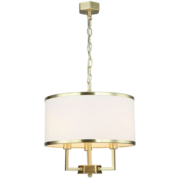 LAMPA wisząca Casa Old Gold S Orlicki Design abażurowa OPRAWA klasyczna okrągły ZWIS na łańcuchu kremowy złoty