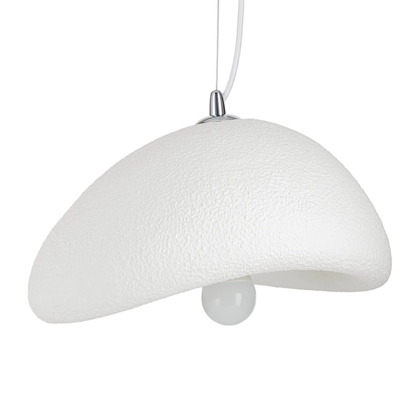 Zwisowa lampa jadalniana Stone DN426-300 kamień metalowa biała