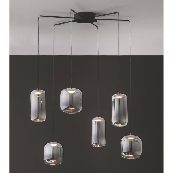 Salonowa lampa wisząca pająk ANUCO LE44614 LED 25W 3000K szary