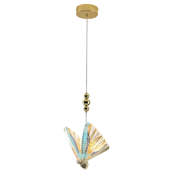 Zwisowa lampa glamour Mariposa LP-1715/1P color Light Prestige LED 8W 3000-6000K złota kolorowa