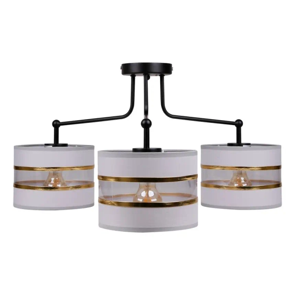 Sufitowa lampa z abażurami Andy 33-00514 biały złoty czarny
