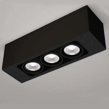 LAMPA sufitowa SETO 1138 Shilo natynkowa OPRAWA reflektorowa czarna