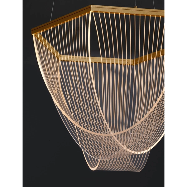 Lampa zwisająca HUARAL LE44435 LED 35W 3000K do salonu siatka złota