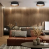 Okrągła lampa sufitowa RONDO BLACK ML7070 LED 18W 4000K czarna złota