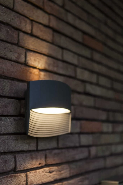 Elewacyjna LAMPA ścienna LOTUS 5193201118 Lutec metalowa OPRAWA kinkiet LED 11W 3000K zewnętrzny IP54 szary