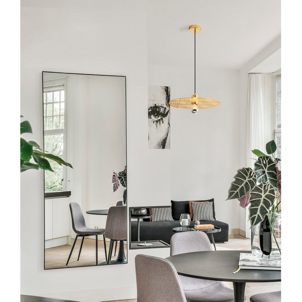 Lampa zwisająca metalowa BAMEPA LE44343 okragła złoty