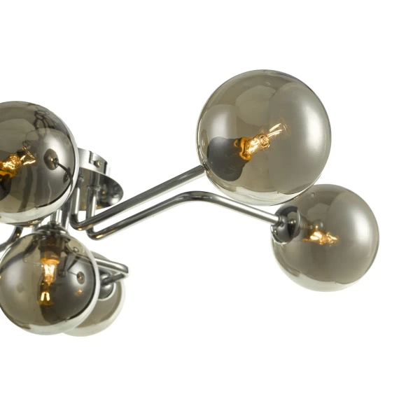 Lampa sufitowa okrągła Reyna REY3450-01 kule chrom przydymione