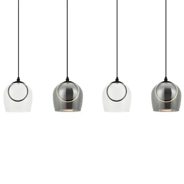 Lampa wisząca 23082 LED 24W 3000K szklana przydymiony czarny