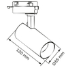 Lampa szynowa 1-fazowa SHARK COB 329042 LED 10W 4000K czarny