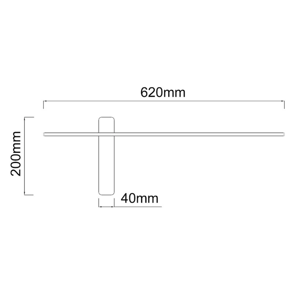 Ledowy kinkiet Bene Parette LED 7W 3000K czarna lampa ścienna do salonu