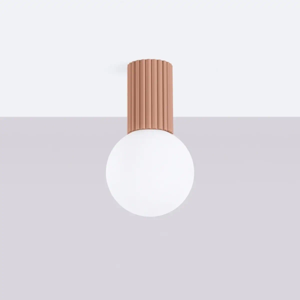 Kulista lampa sufitowa HALO SL.1733 kula szklana biała mocca