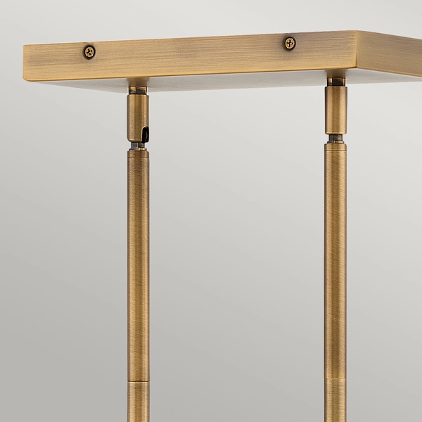 Podłużna lampa wisząca QN-ENSEMBLE6-BB metalowa brązowa