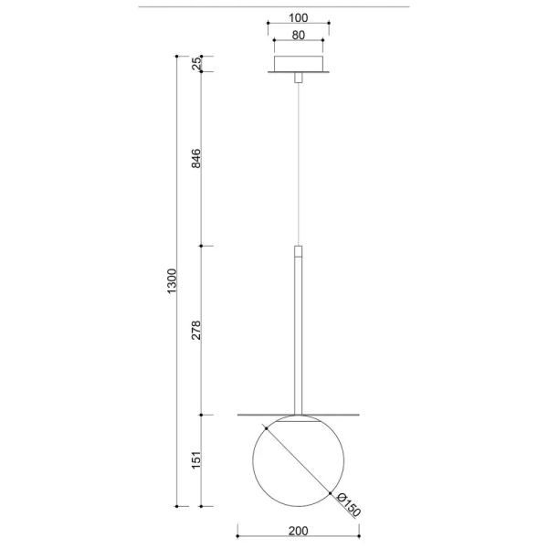 Wisząca lampa nad wyspę Borra BRB122P0 szklana metalowa biała czarna