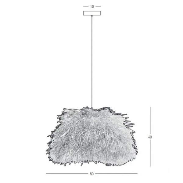 Wisząca lampa boho 23197 naturalna do jadalni brązowy złoty