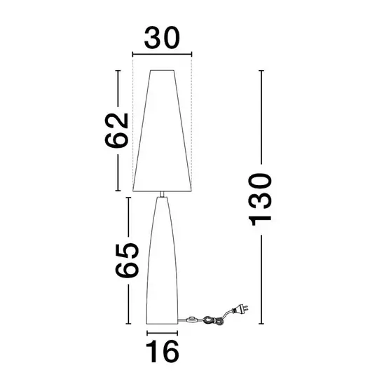 Podłogowa lampa z abażurem ORBEZIA LE45280 do salonu beżowa biała