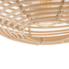 Lampa wisząca Rattan 11153 klatka cage japandi drewniana metalowa biała