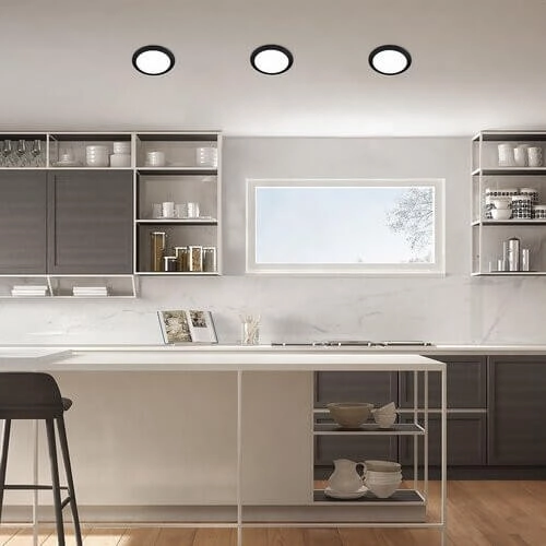 Okrągły plafon SHAUN 2679 LED 12W 4000K do salonu biały czarny