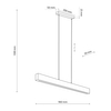 Wisząca lampa belka Teo 6615 TK Lighting LED 36W 3200K czarny drewniany