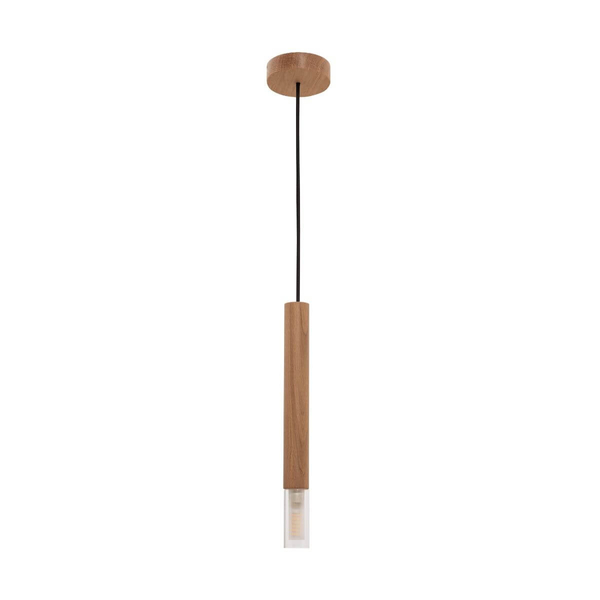 Drewniana lampa wisząca Madera ekologiczna tuba do holu