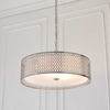 Metalowa lampa wisząca Cordero 81969 Endon nikiel biała srebrna