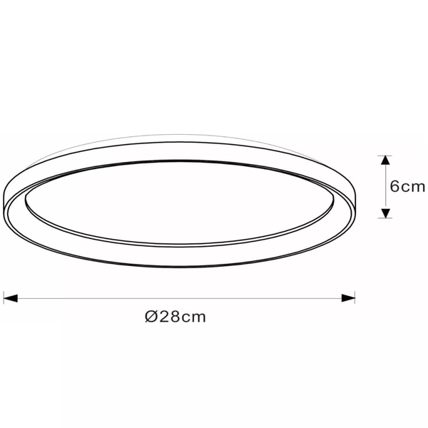 Okrągły plafon natynkowy Vidal lampa LED 20W 2700K do sypialni