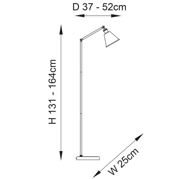 Podłogowa lampa do czytania Hal 97835 regulowana srebrny