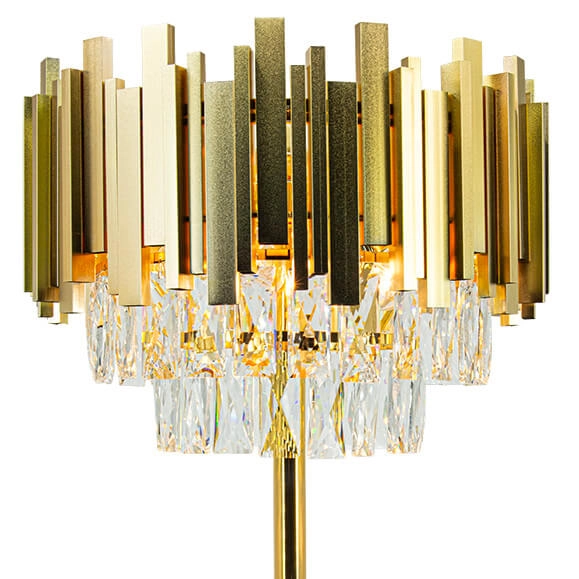 Podłogowa lampa glamour Valetta 6268/4F TR do holu okrąg złota