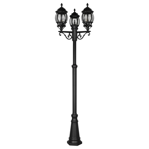 Potrójna latarnia zewnętrzna Elvo 406960332 loftowa IP23 czarna