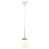 Kulista lampa wisząca do salonu CAFE 39553001 szklana biały srebrny